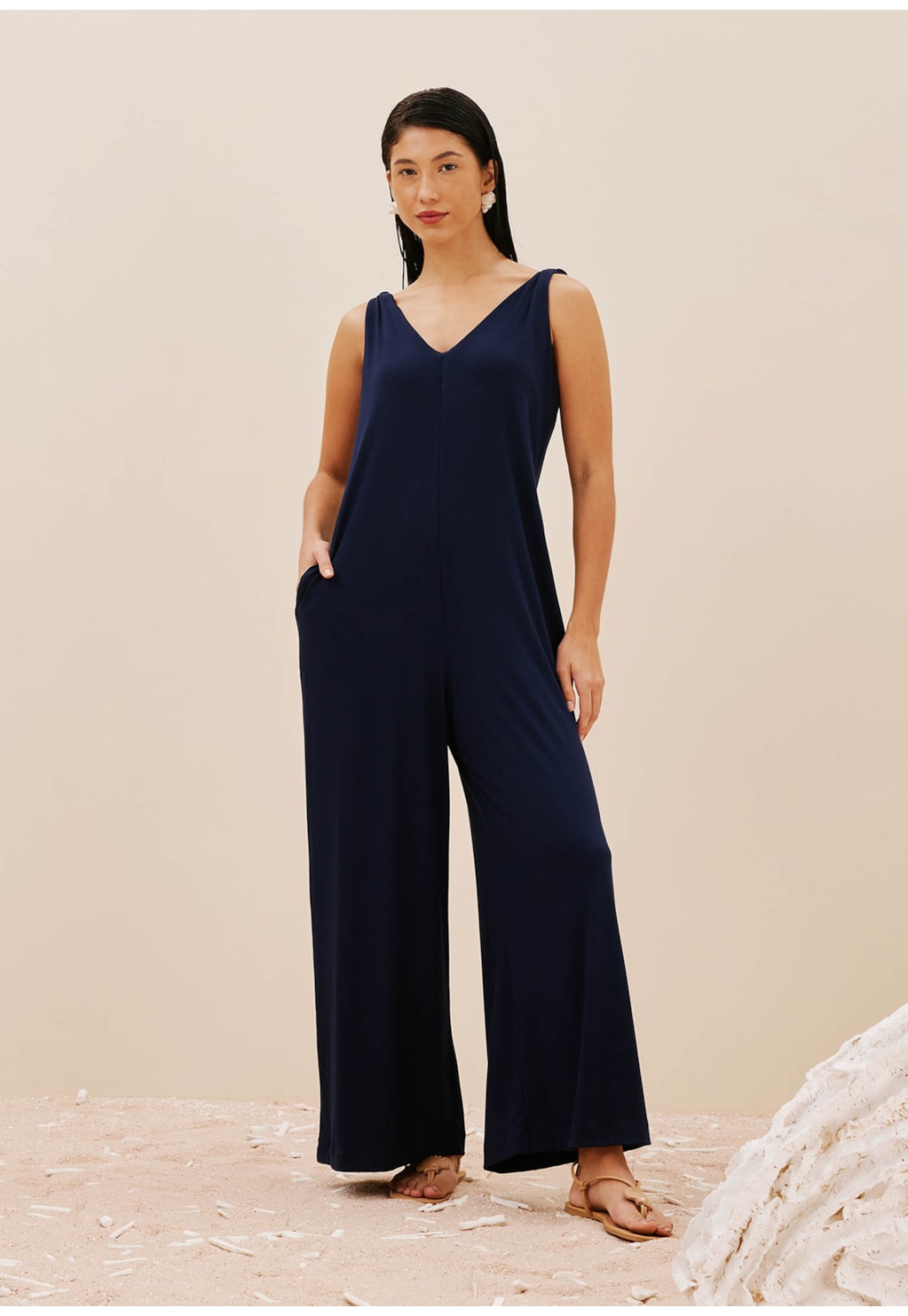 Macacão Amplo Alça Nó