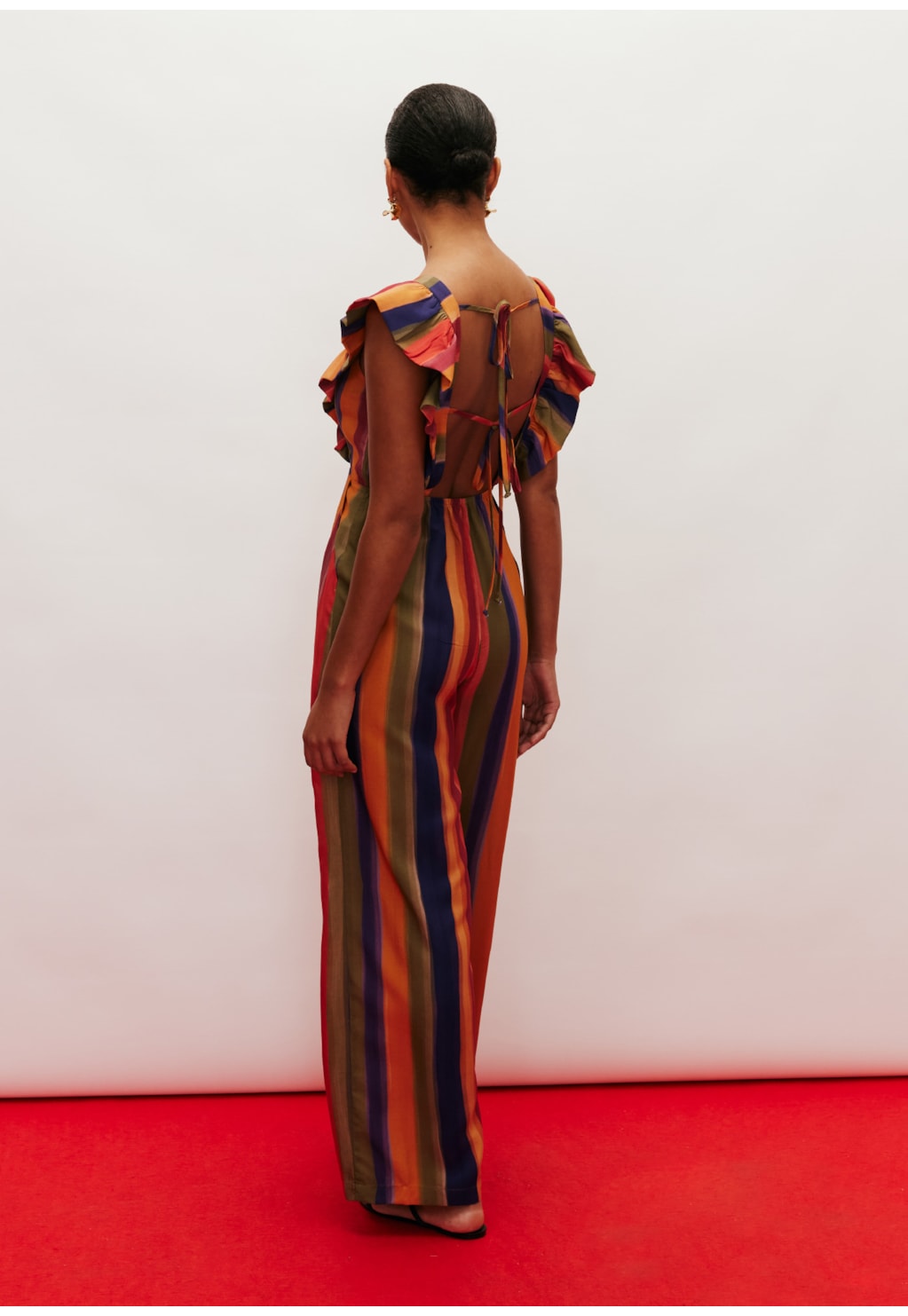 Macacão Amplo Babadinho Estampado Xaxado