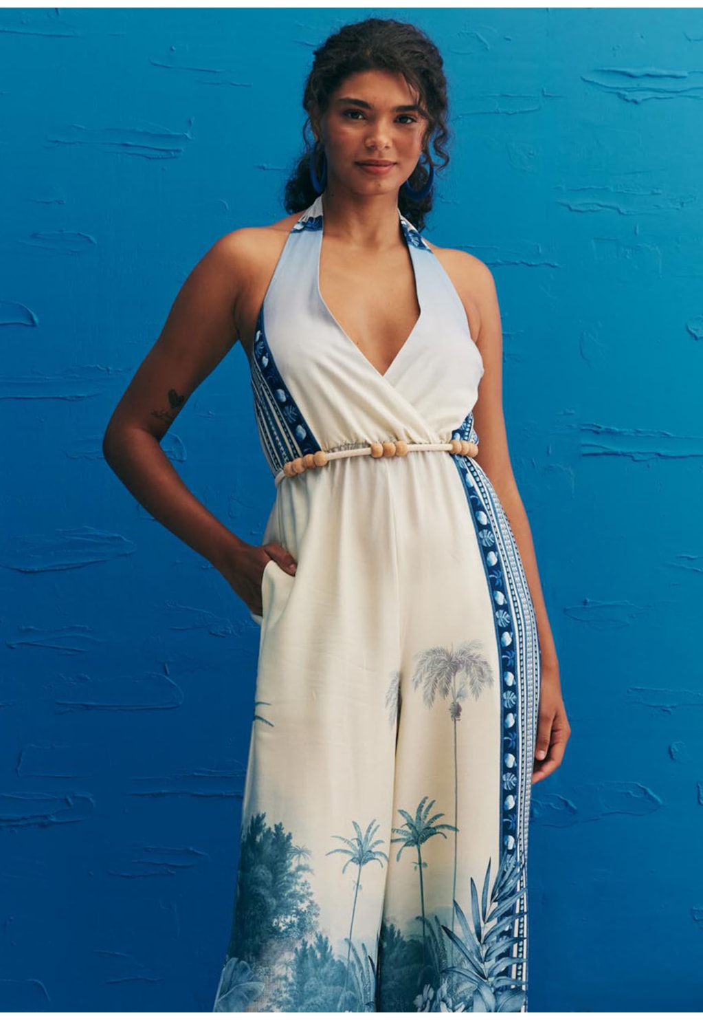 Macacão Amplo Estampado San Andres