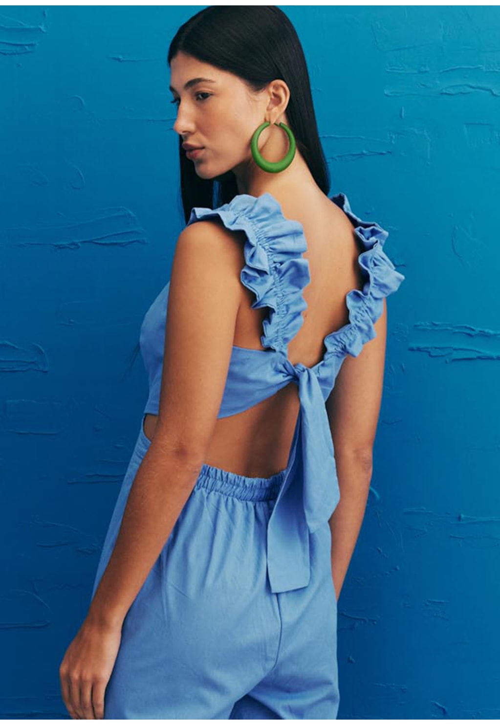 Macacão Cenoura Alça Babadinho