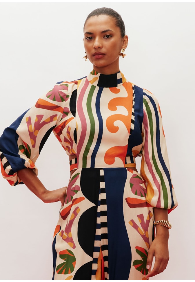 Macacão Cenoura Golinha Alta Estampa Samba