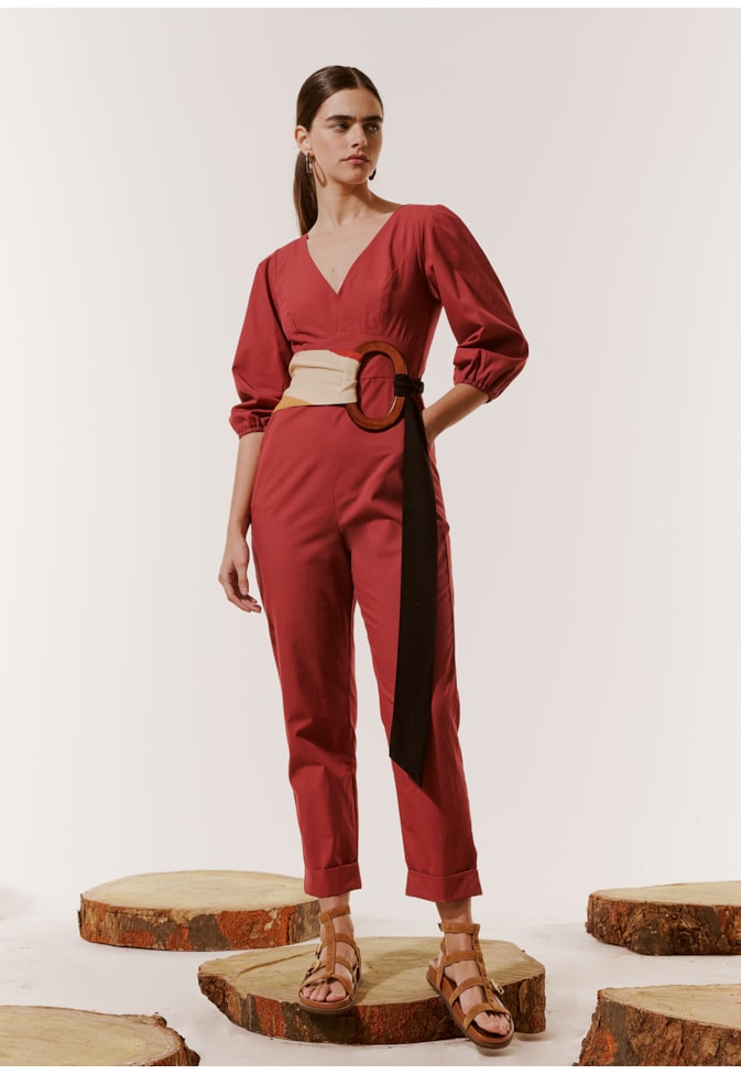 Macacão Cenoura Manga