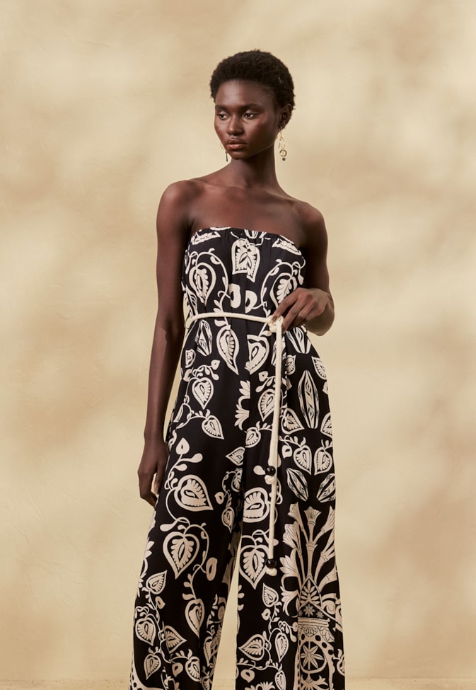 Macacão Com Corda Estampado Cacau Rei