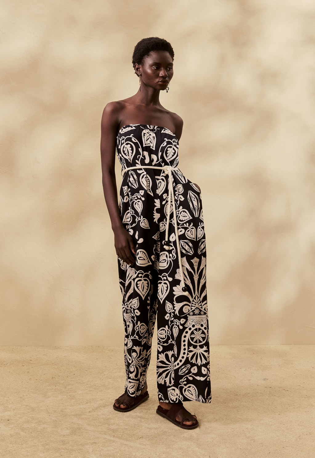 Macacão Com Corda Estampado Cacau Rei