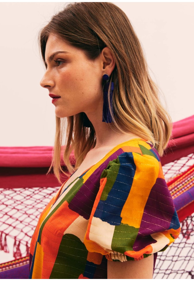 Macacão com Túnel e Elástico Estampado