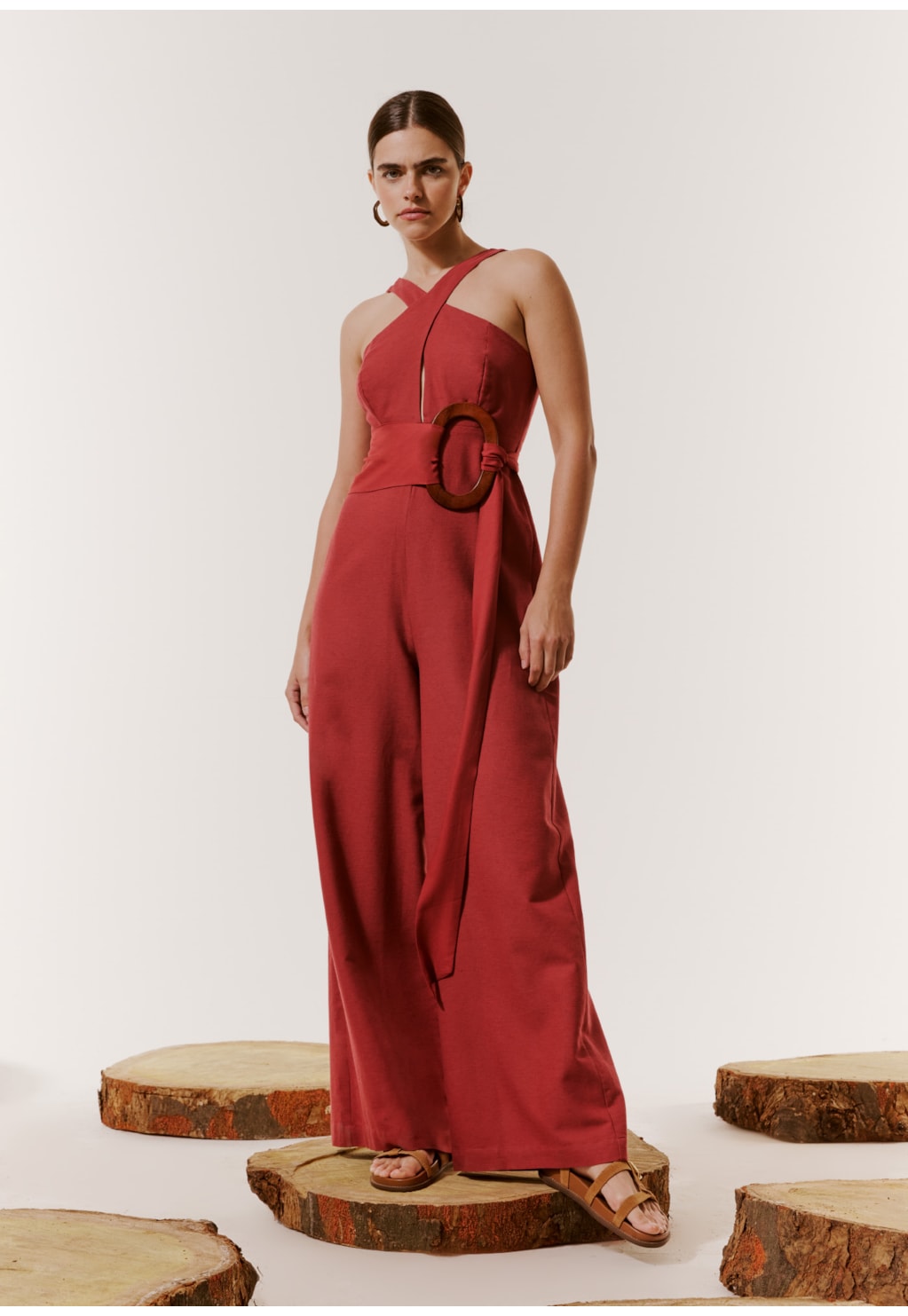 Macacão Decote Cruzado