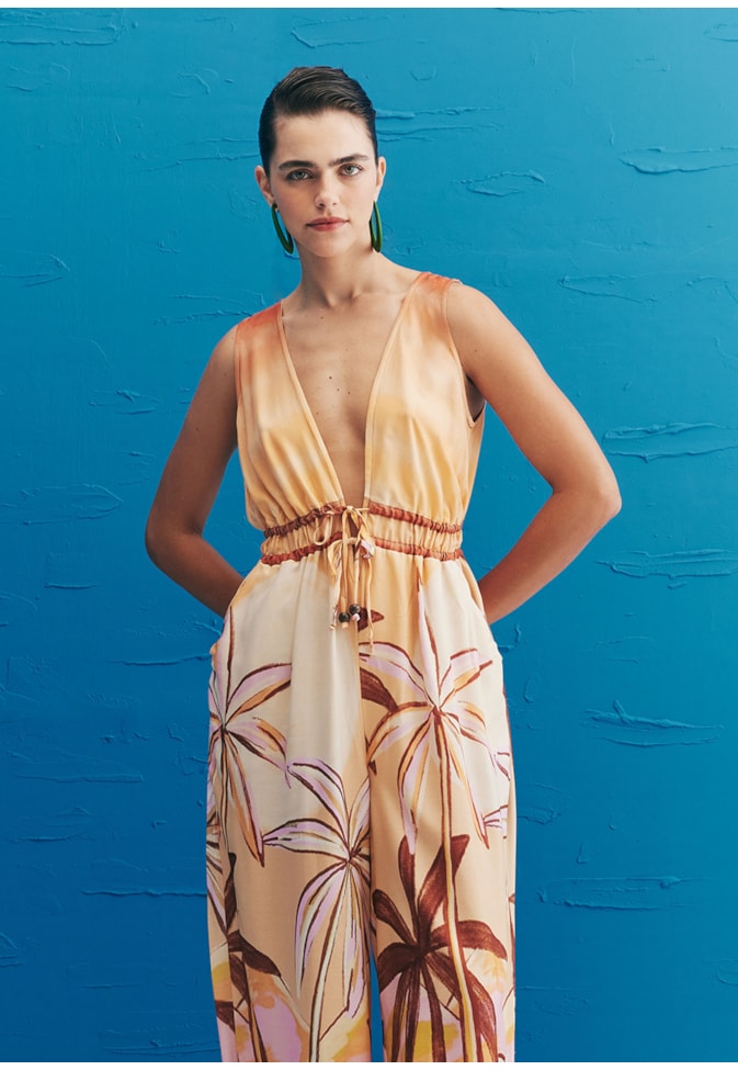 Macacão Decote Estampado El Coquito