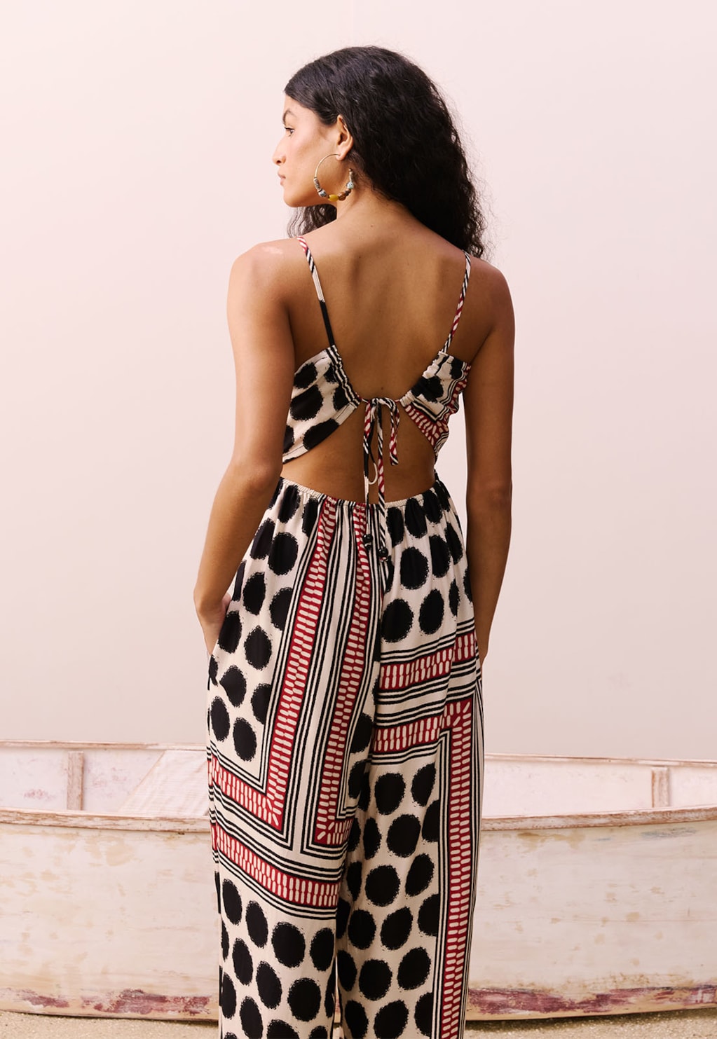 Macacão Decote Reto Estampado Açaí