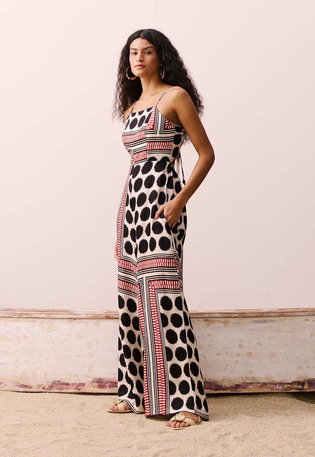 Macacão Decote Reto Estampado Açaí