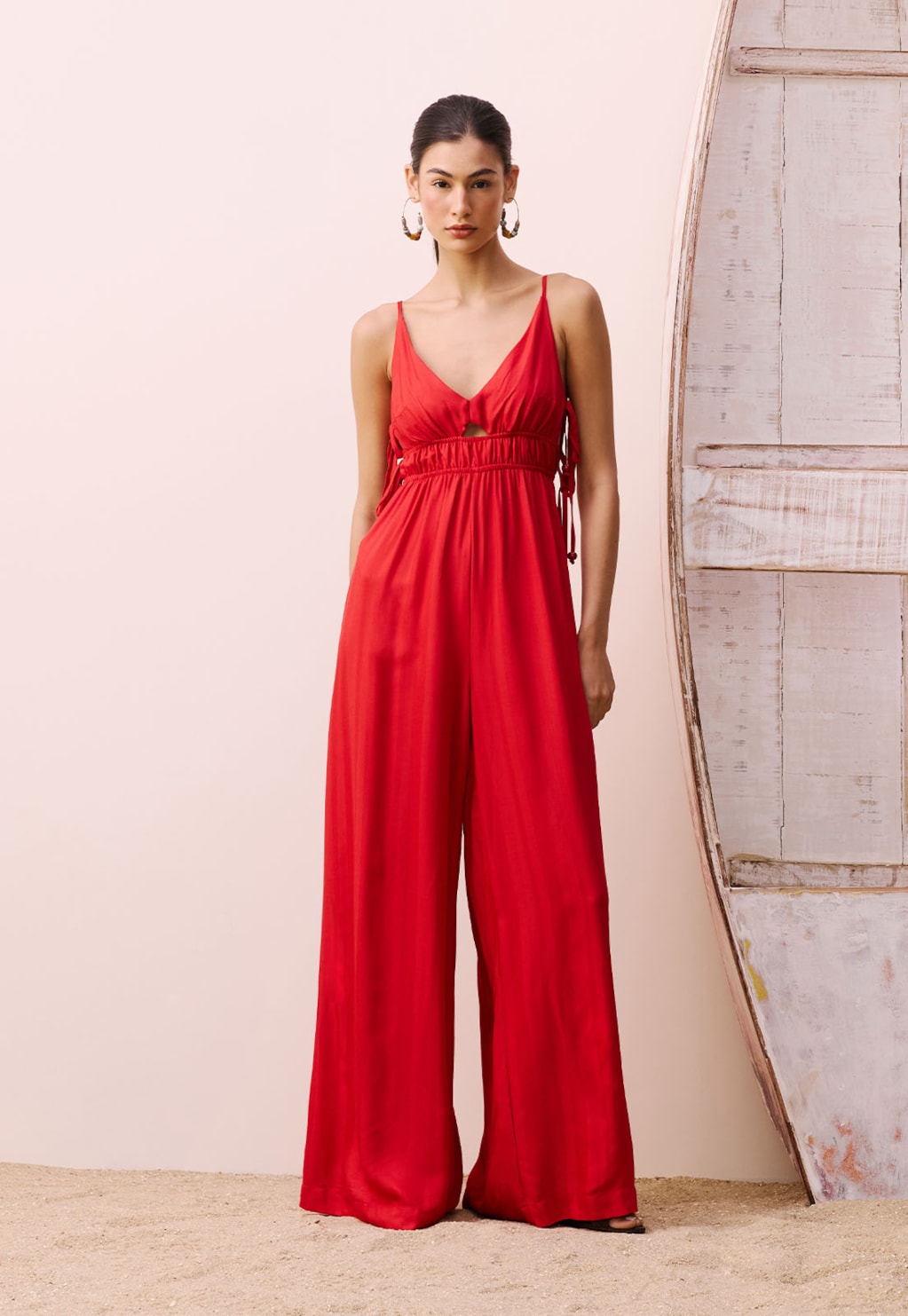 Macacão Decote V Túnel 