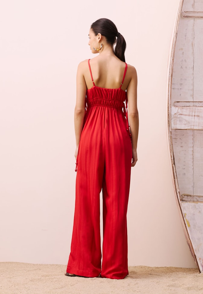 Macacão Decote V Túnel 