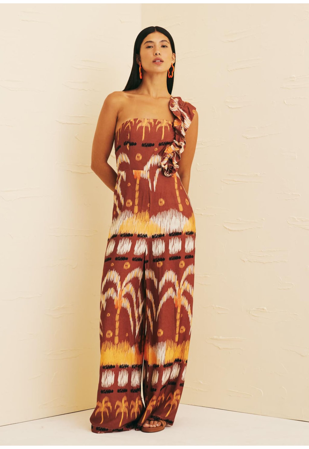 Macacão Detalhe Alça Estampado Huacachina