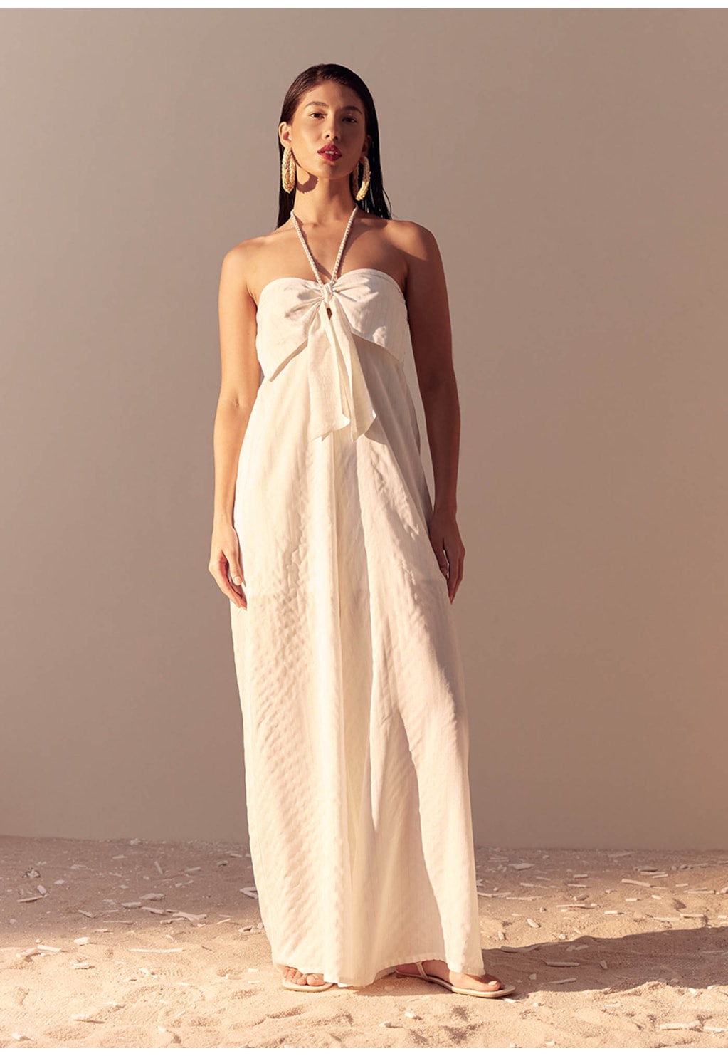 Macacão Detalhe Laço e Tira Lurex