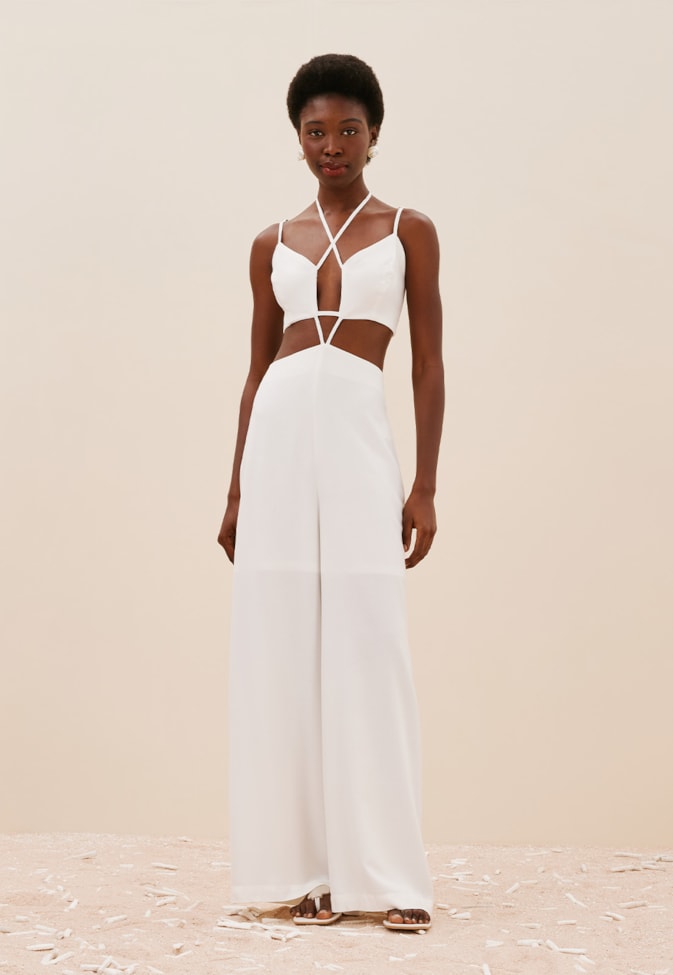 Macacão Detalhe Viés Frontal