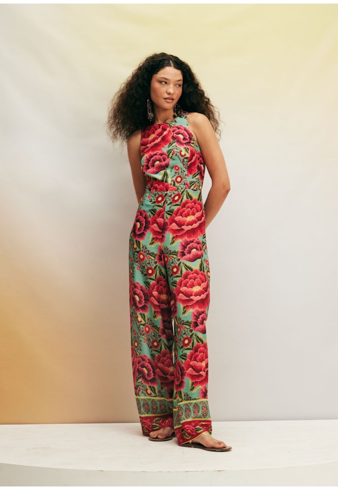 Macacão Estampado Flor Paraense