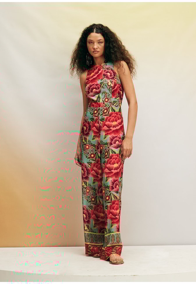 Macacão Estampado Flor Paraense