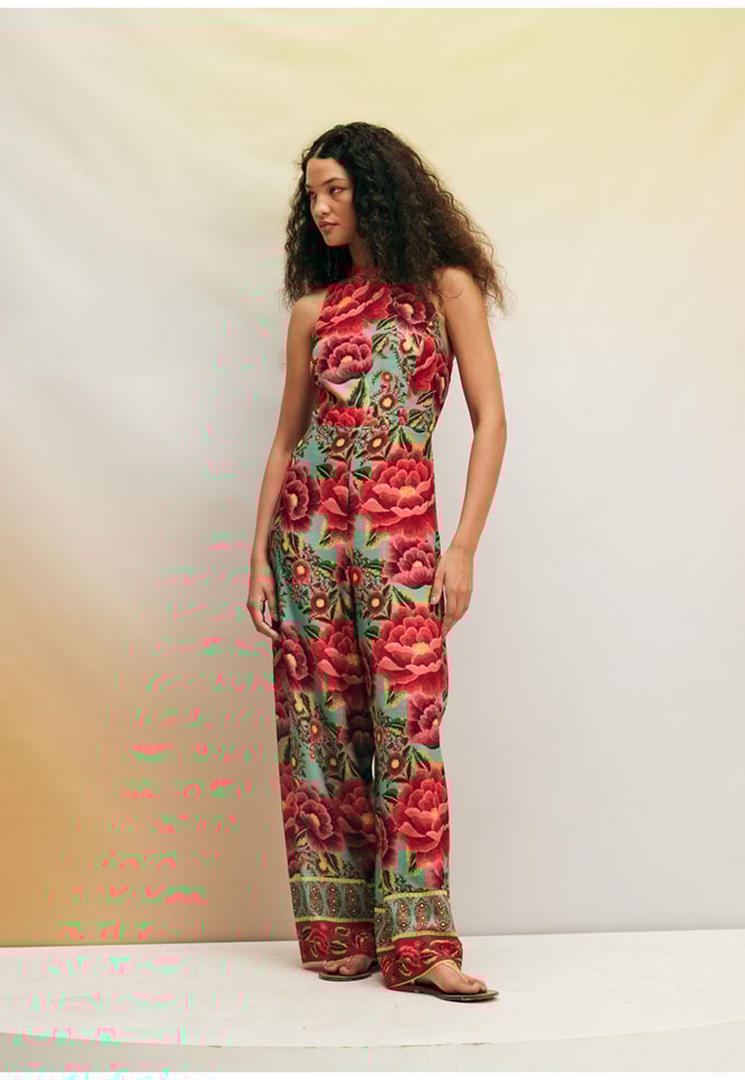 Macacão Estampado Flor Paraense