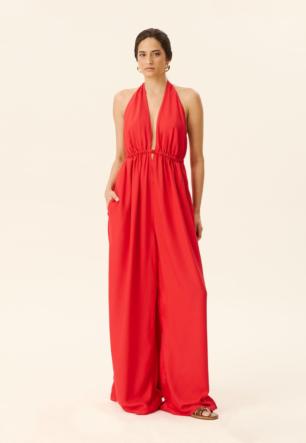 Macacão Frente Única Túnel Cintura