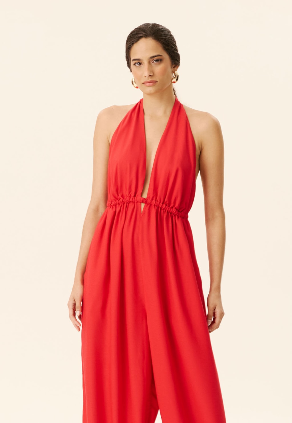 Macacão Frente Única Túnel Cintura