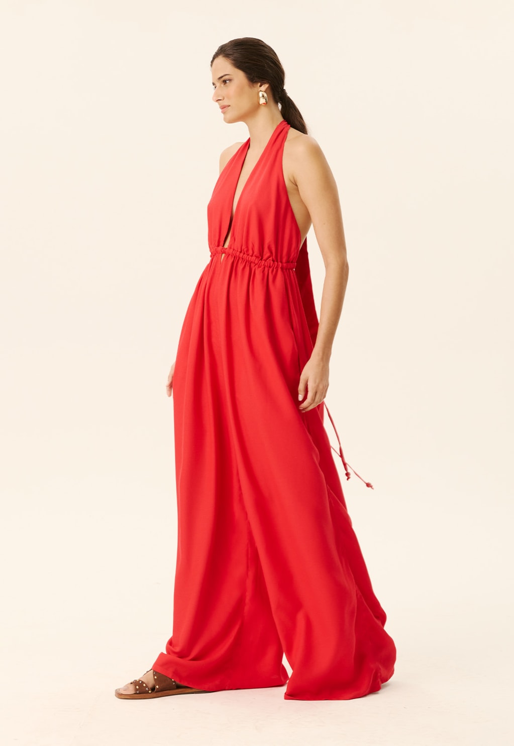 Macacão Frente Única Túnel Cintura