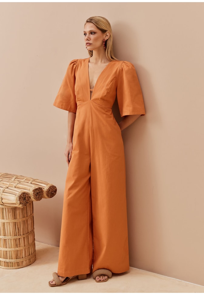 Macacão Liso Manga Presunto