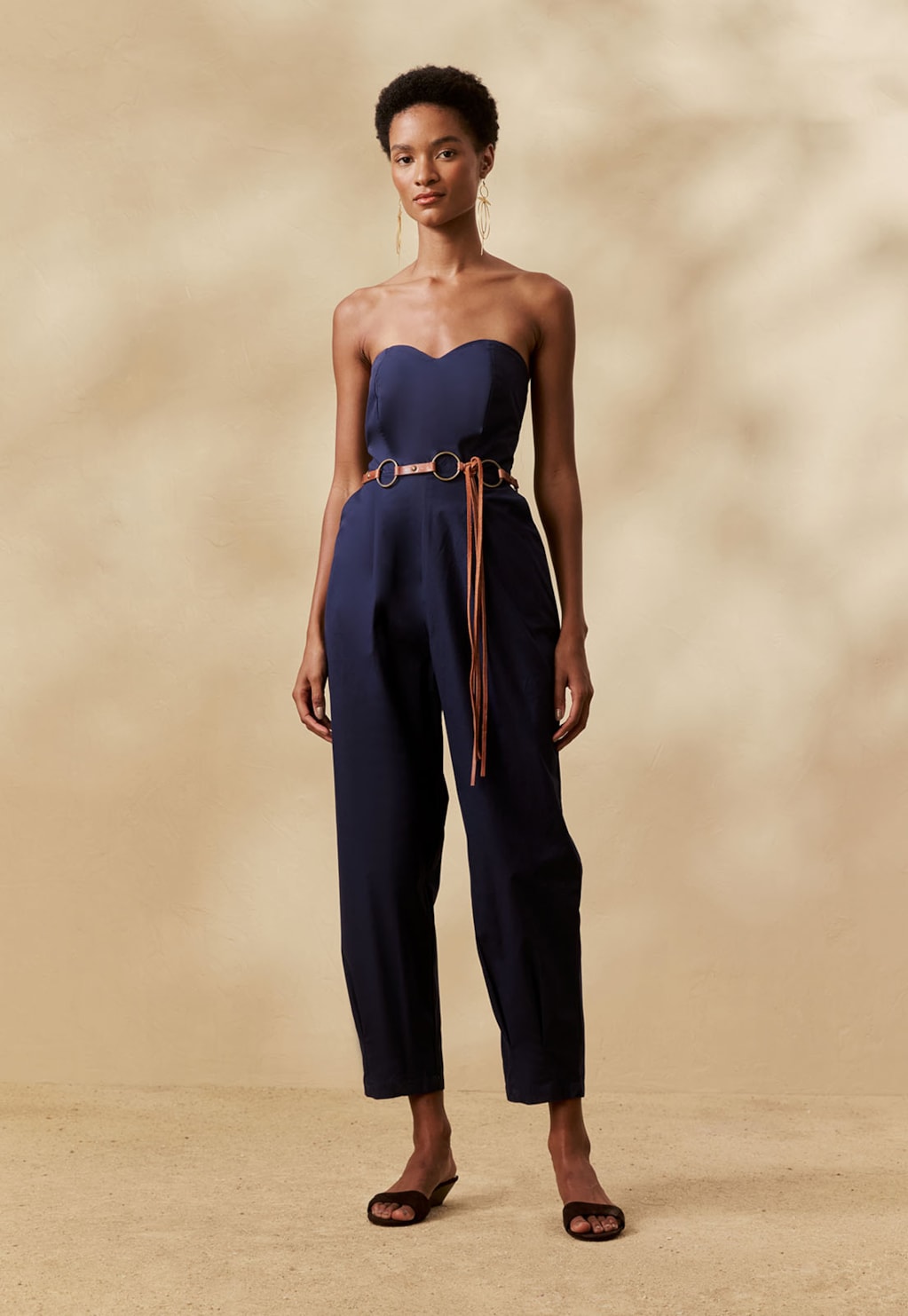 Macacão Liso Tomara Que Caia Pregas