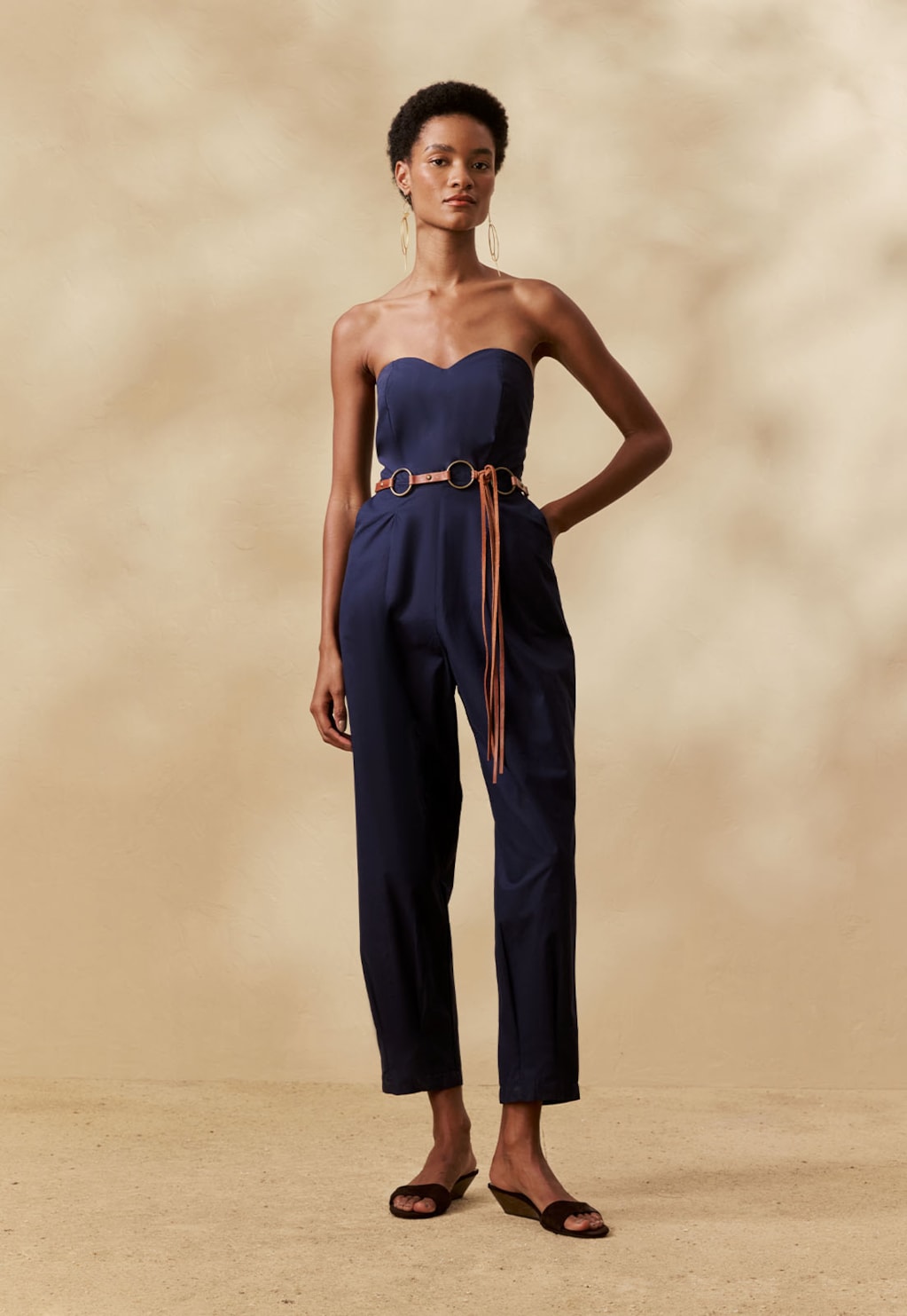 Macacão Liso Tomara Que Caia Pregas