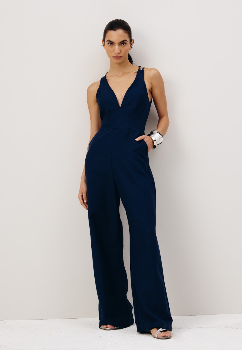 Macacão Longo Bolsos