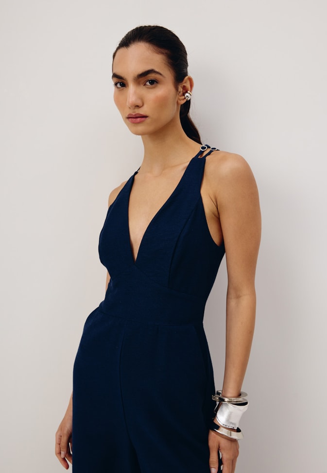 Macacão Longo Bolsos