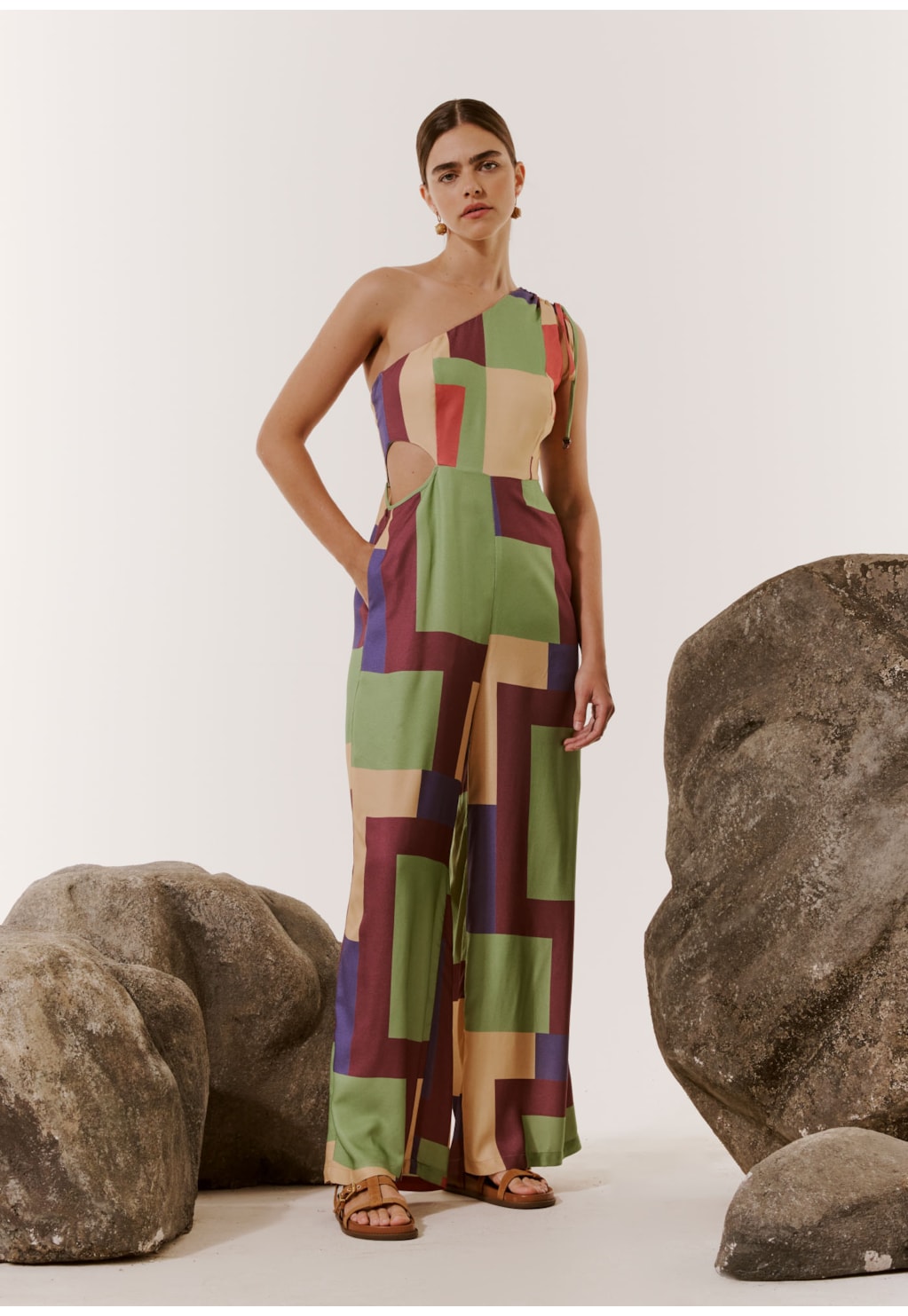 Macacão Ombro Só Estampado Chapadas