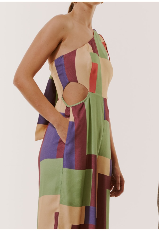 Macacão Ombro Só Estampado Chapadas