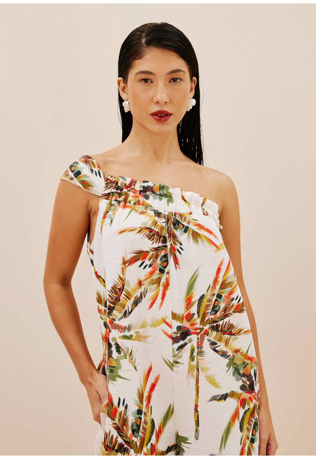 Macacão Ombro Só Estampado Itapuã