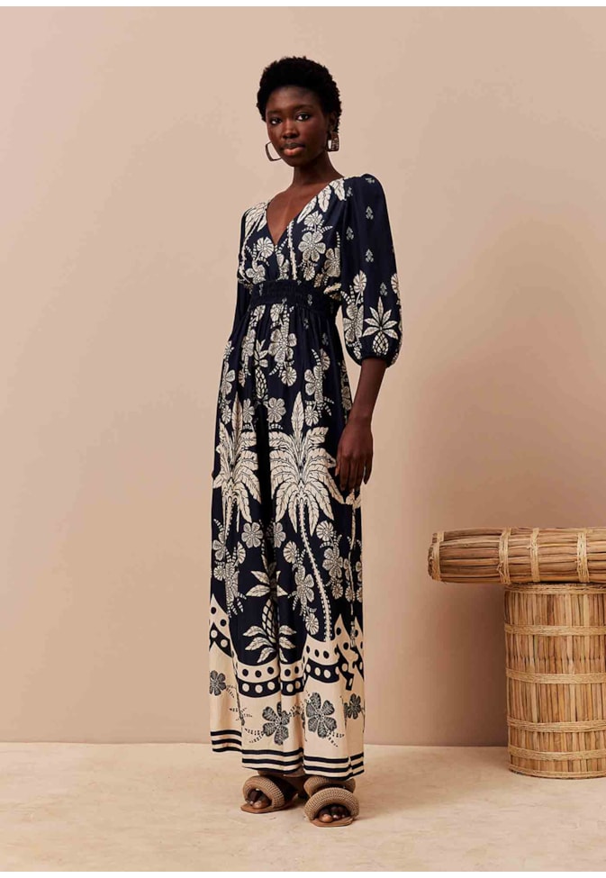 Macacão Pala Lastex Estampado Arbol Del Coco