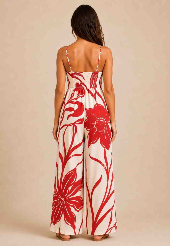 Macacão Pantalona Estampado 