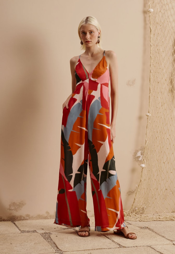 Macacão Pantalona Estampado Igapo