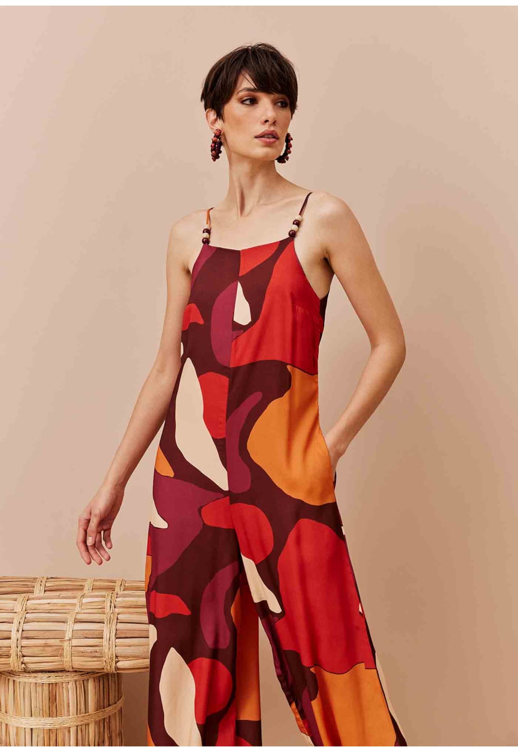 Macacão Ponteiras Estampado Ushuaia