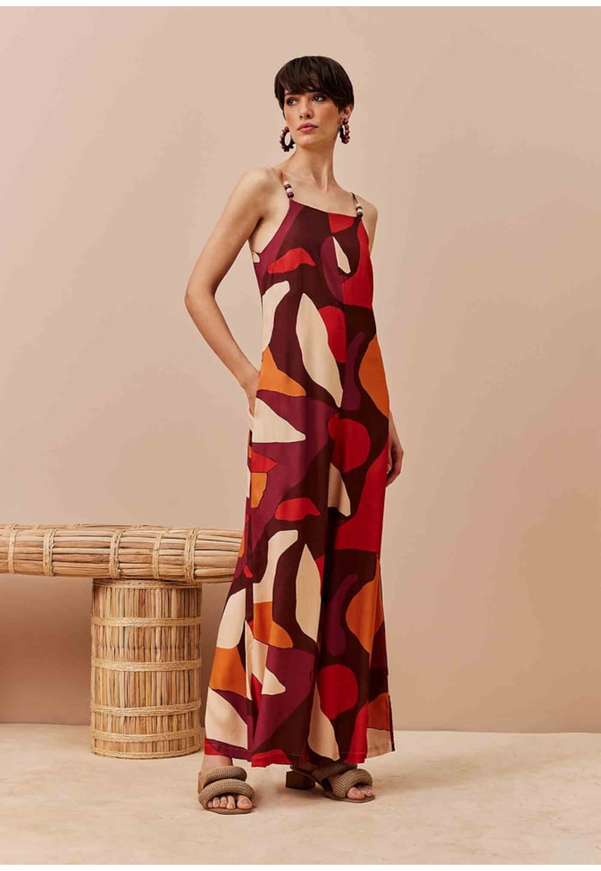 Macacão Ponteiras Estampado Ushuaia