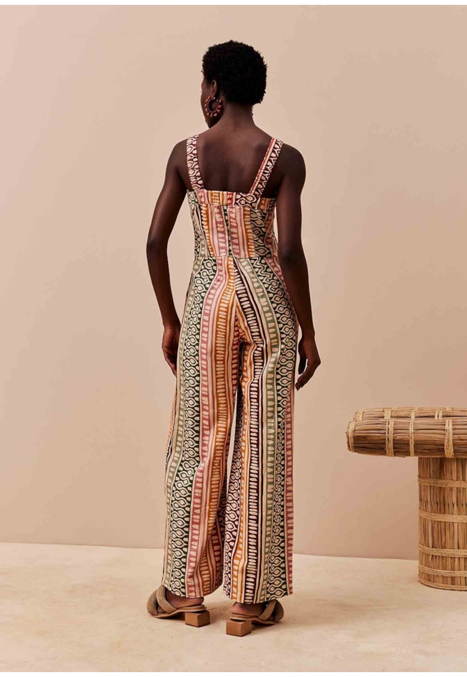 Macacão Sarja Estampado Huaso