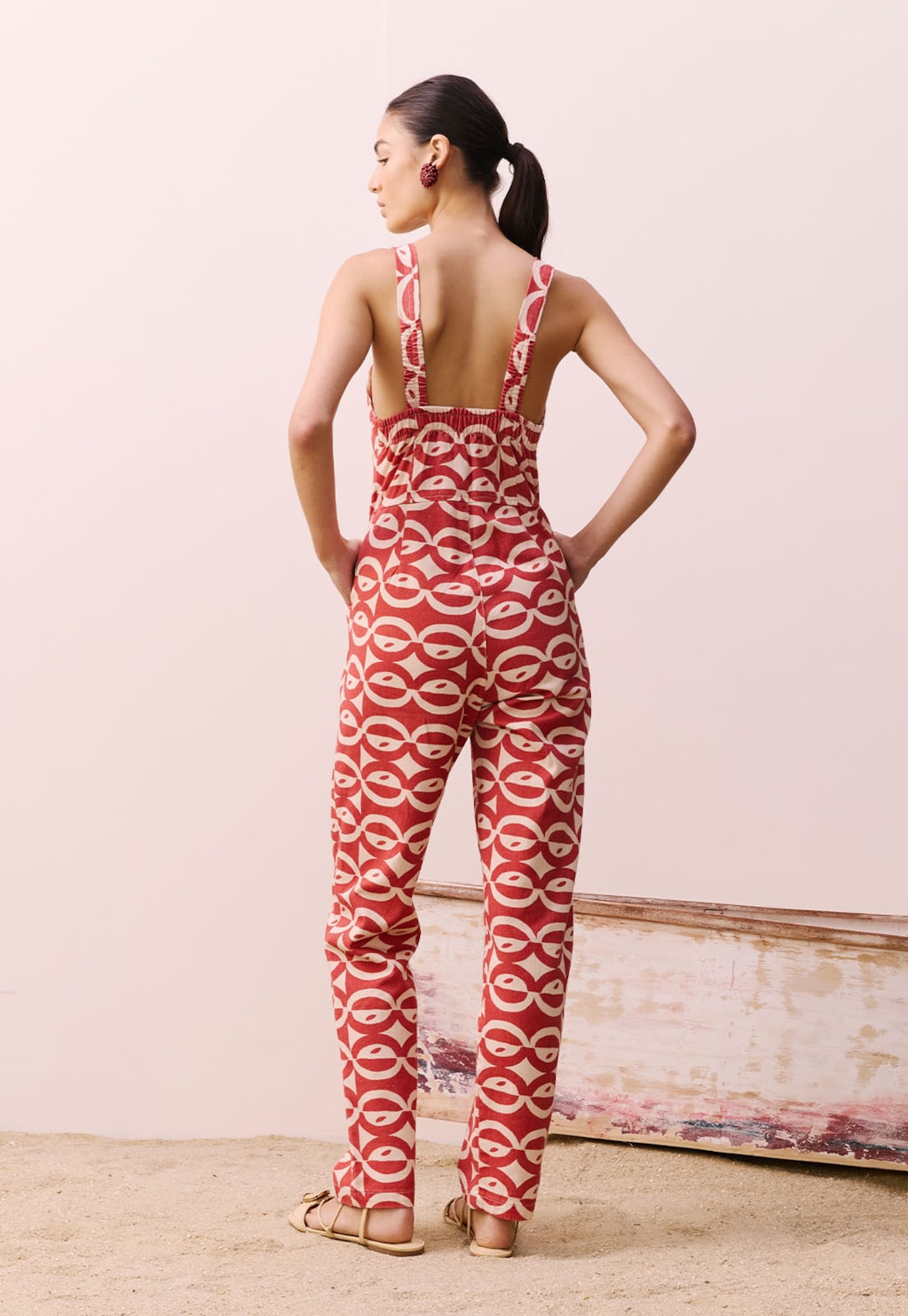 Macacão Sarja Estampado Kakawa