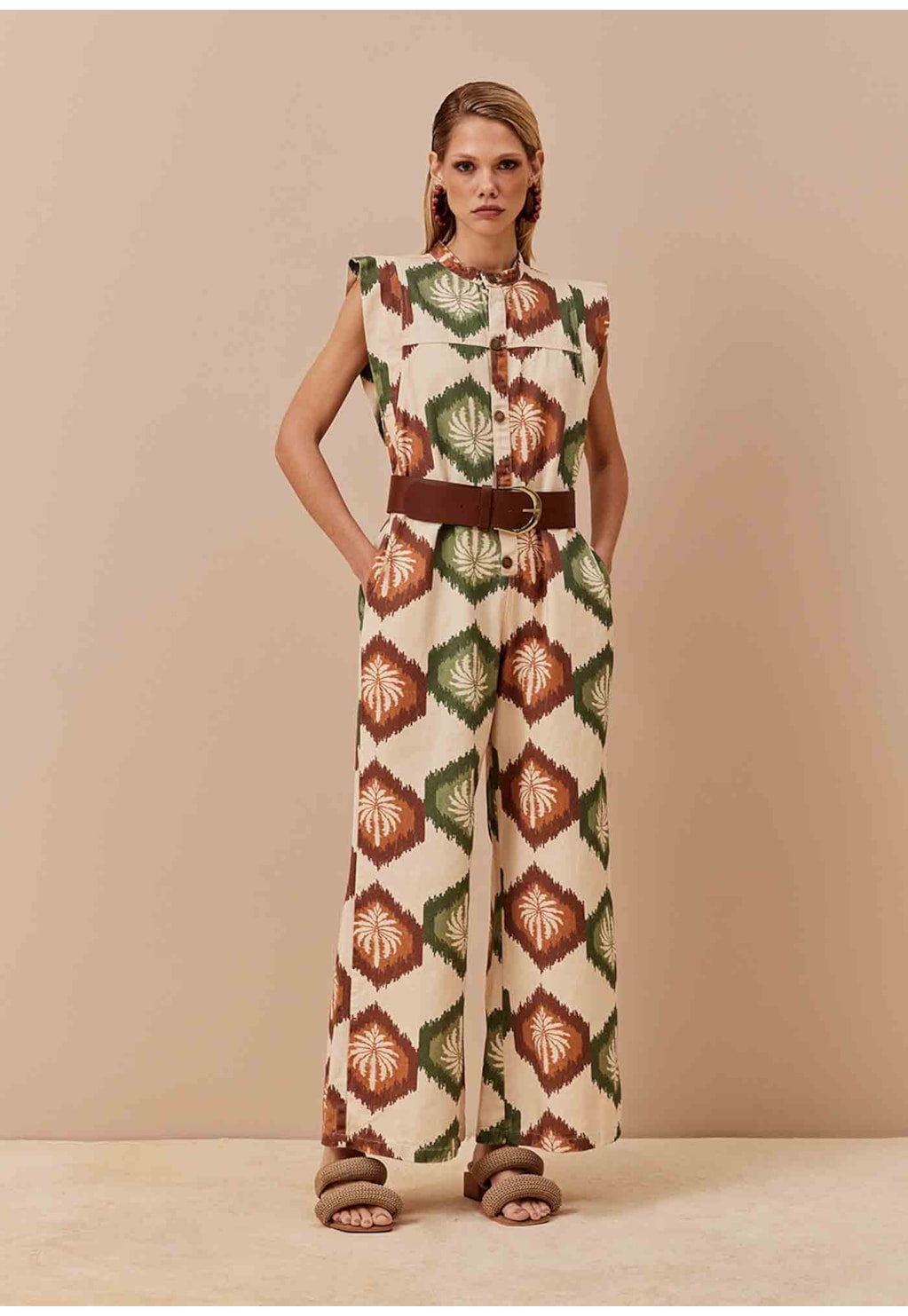 Macacão Sarja Estampado Los Andes 