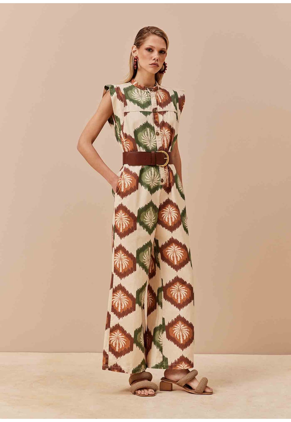 Macacão Sarja Estampado Los Andes 