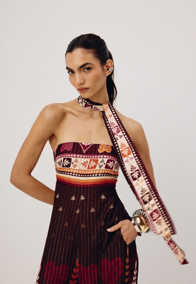 Macacão Sem Alça Estampado Hera