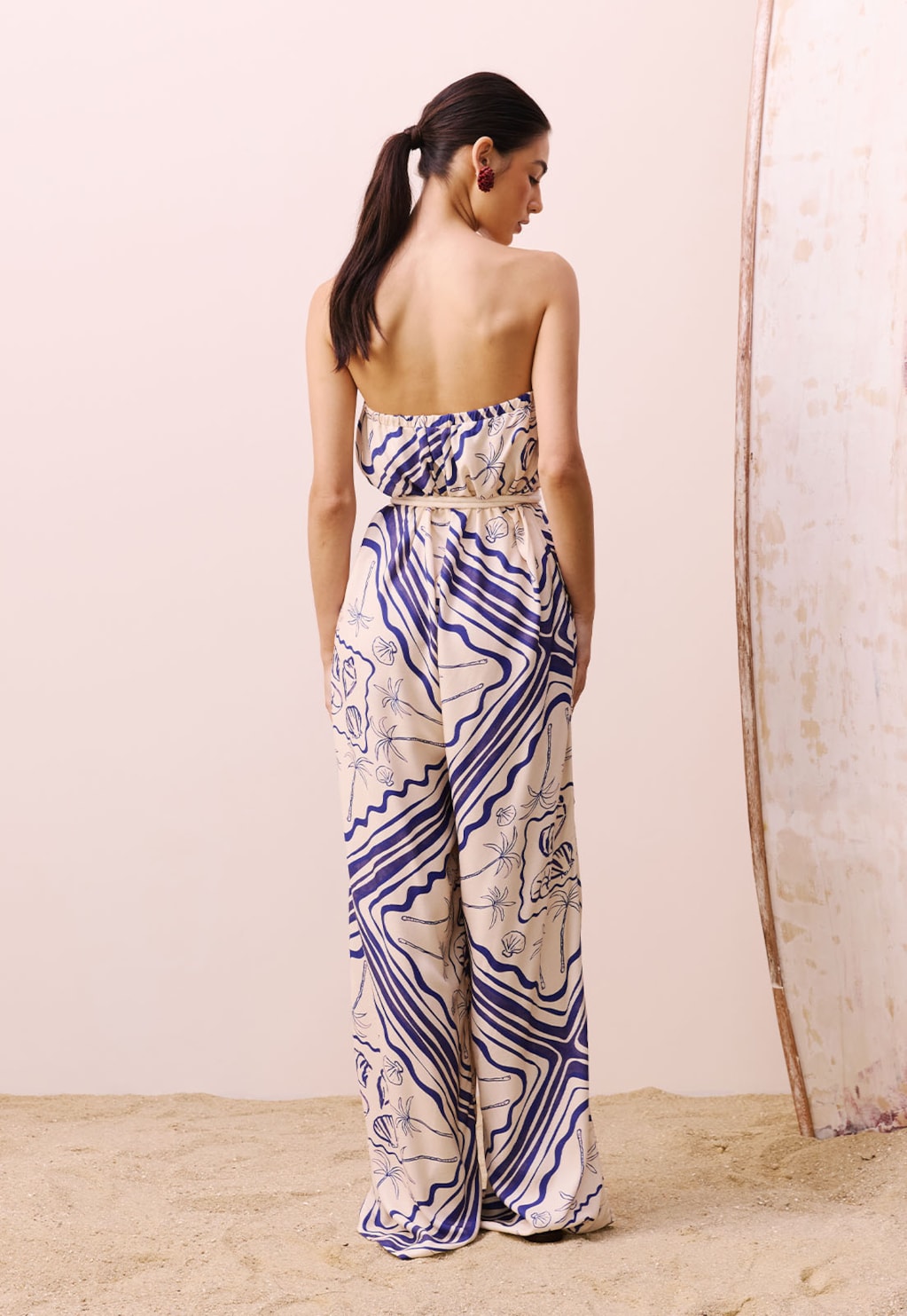 Macacão Sem Alça Estampado Tupé