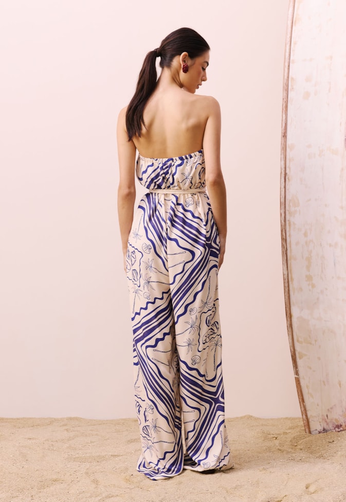 Macacão Sem Alça Estampado Tupé