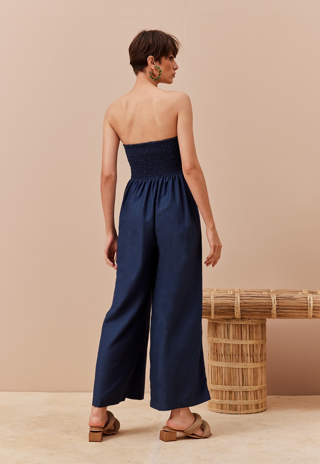 Macacão Tomara que caia Assimétrico