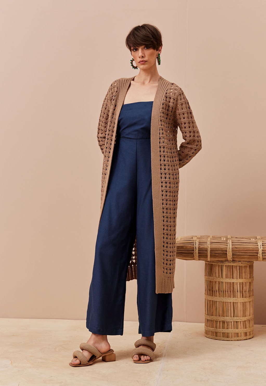 Macacão Tomara que caia Assimétrico