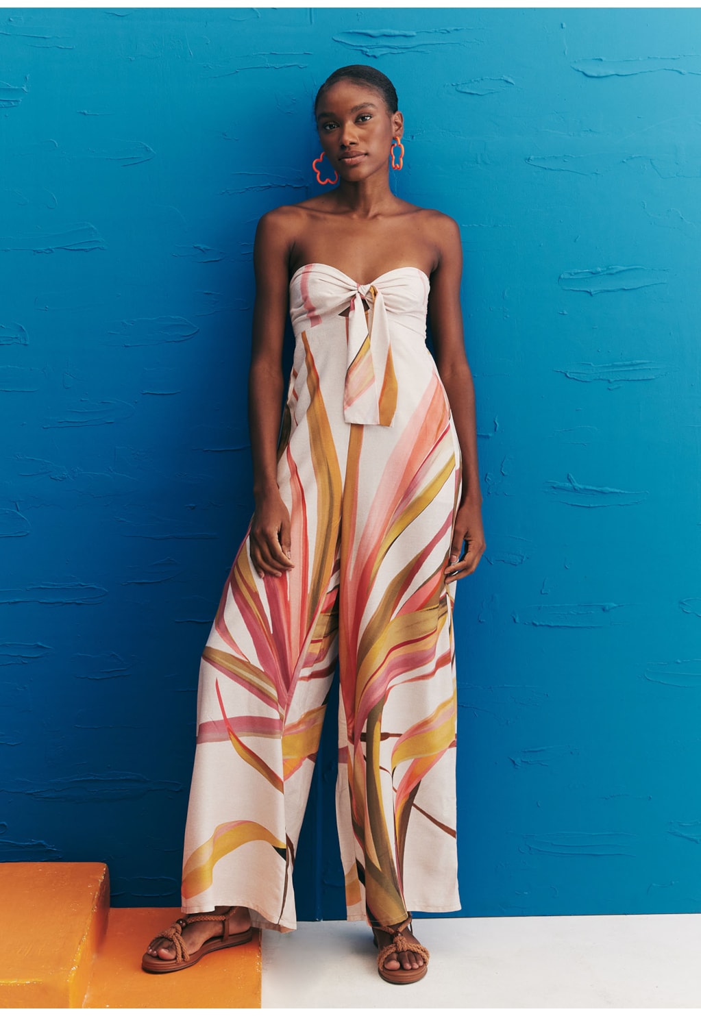 Macacão Tomara Que Caia Laço Estampado Belize