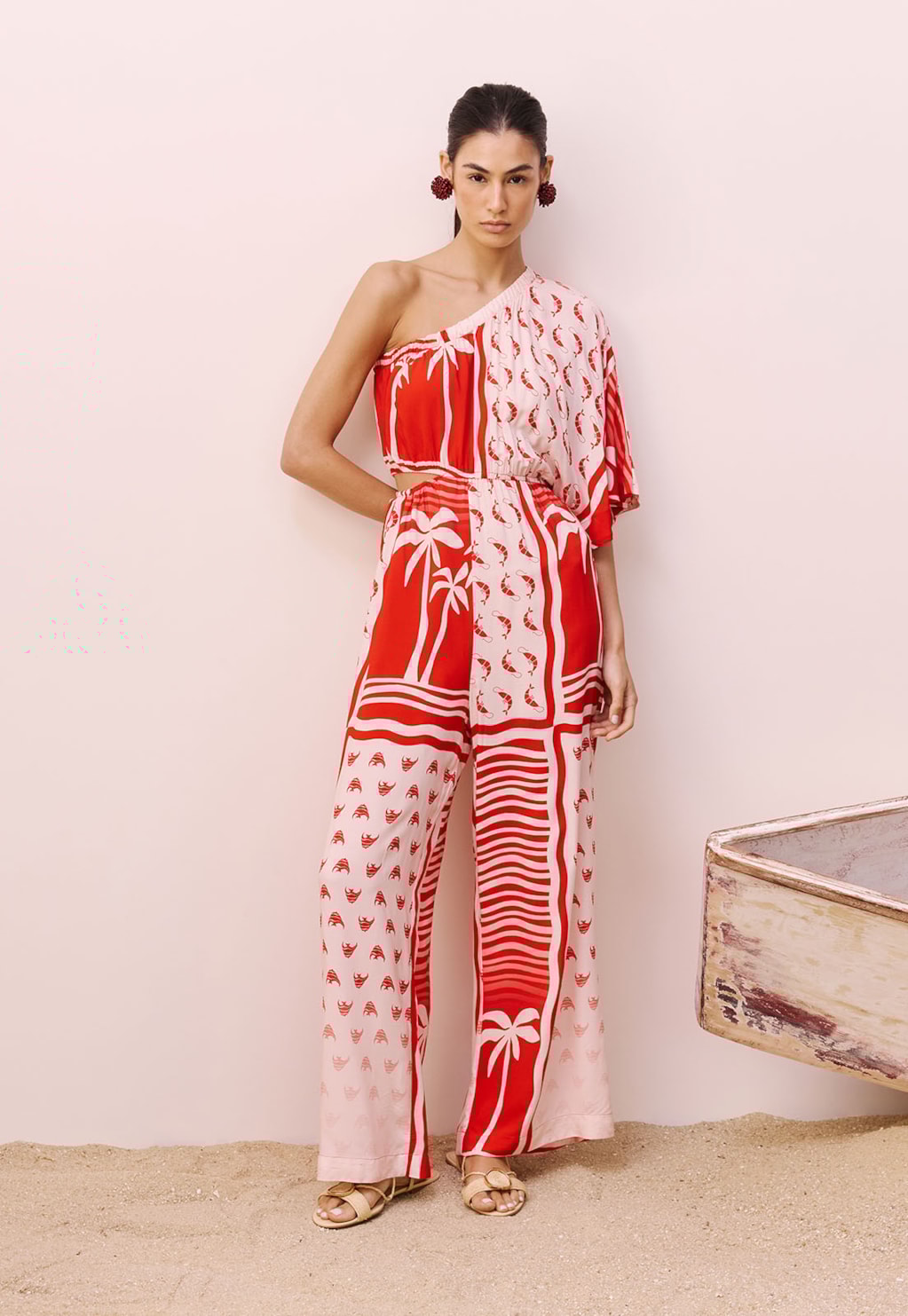 Macacão Um Ombro Só Estampado Alter do Chão