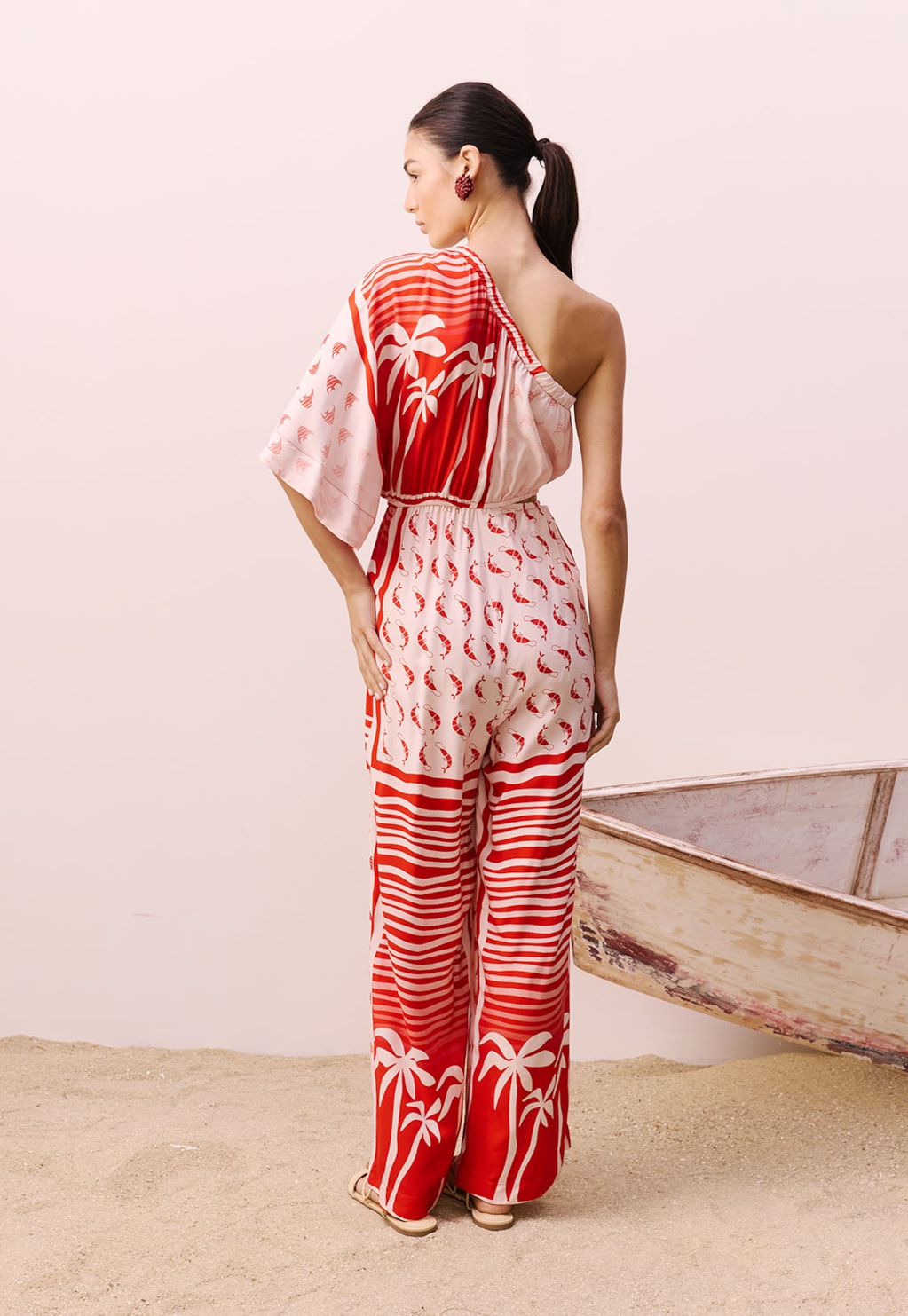 Macacão Um Ombro Só Estampado Alter do Chão