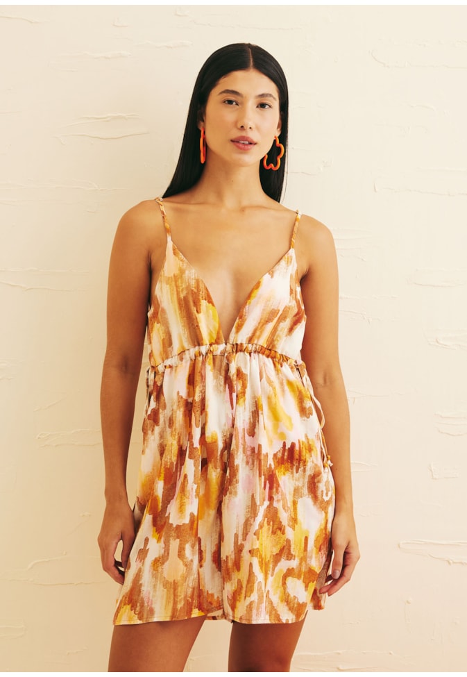 Macaquinho Alça Fina Estampado Ica